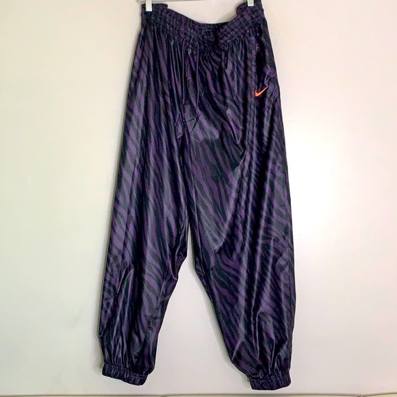 Nike Plus Zebra Purple black Windbreaker Pant women’s 2X street new with tags - Picture 2 of 11